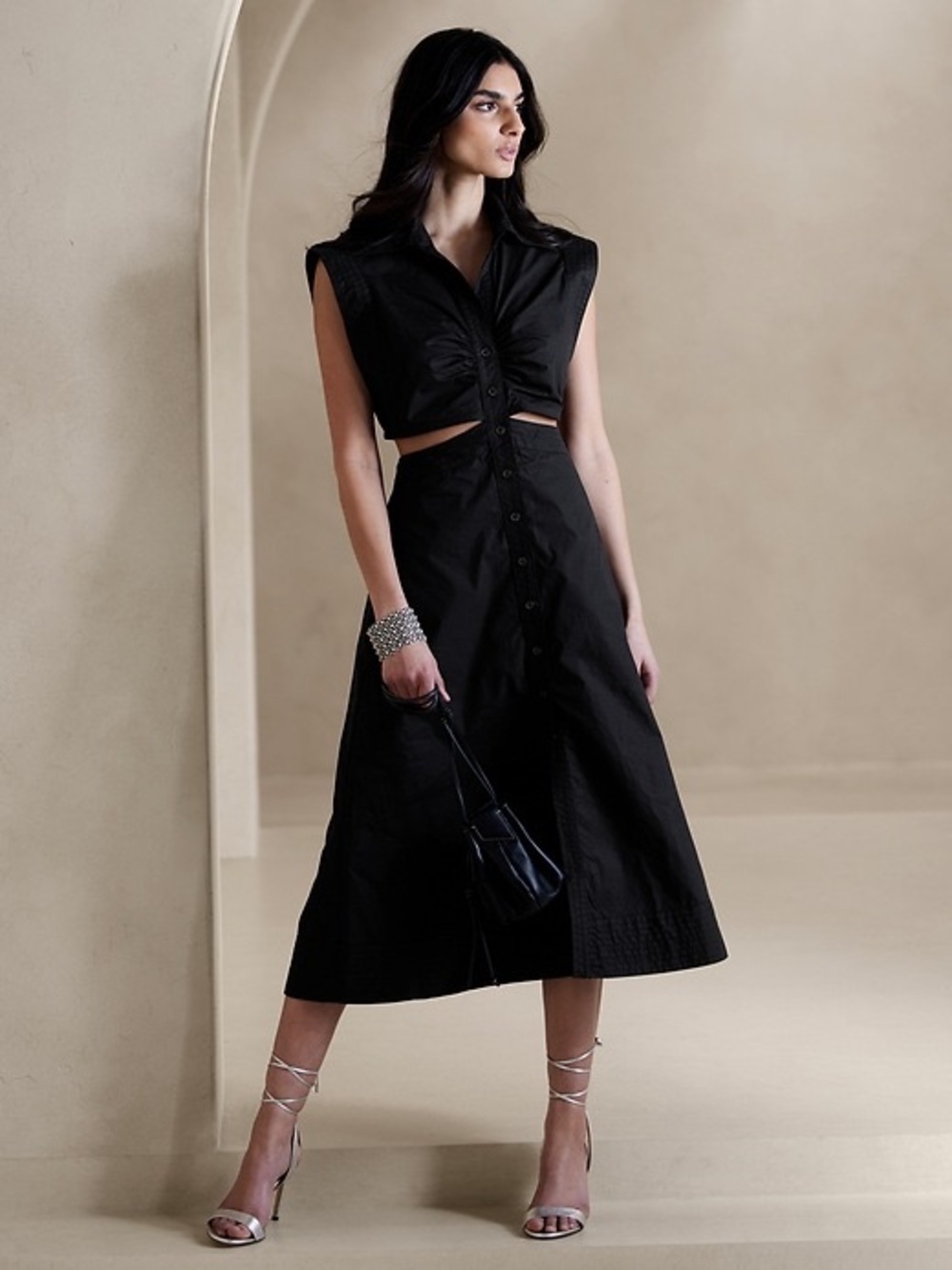 Banana Republic | Yasmin Cut-Out Shirt Dress | Size 8